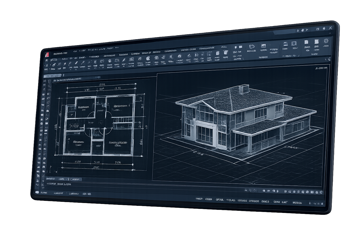 Projeto arquitetónico desenvolvido no AutoCAD